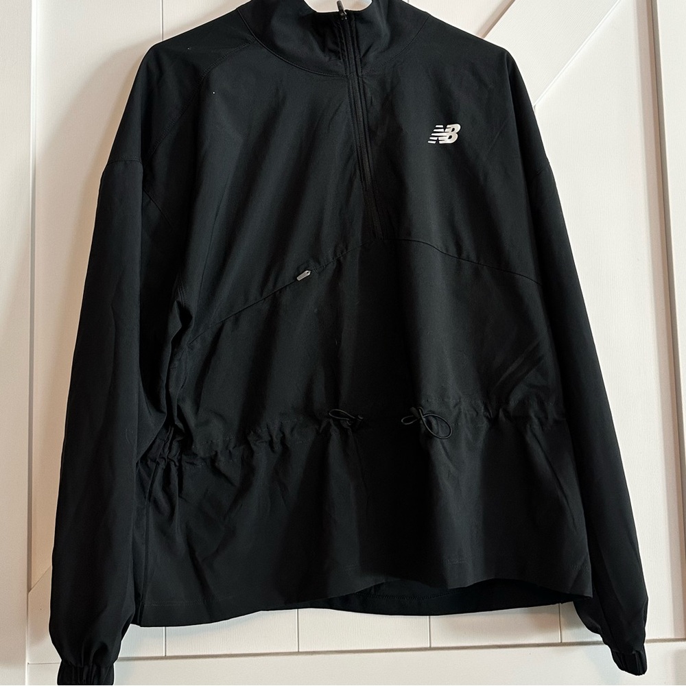 New Balance Black Windbreaker Jacket Size Large